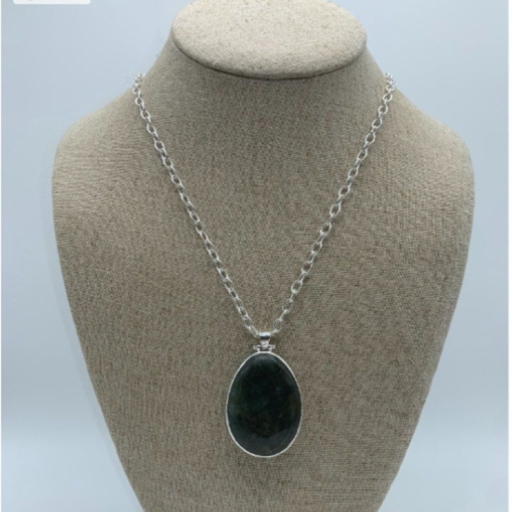 Stella & Dot Sanibel Pendant Reversible Necklace in Silver